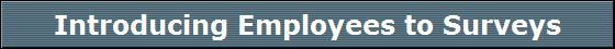 Introducing Employees to Surveys