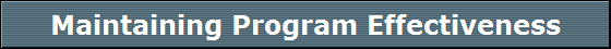 Maintaining Program Effectiveness